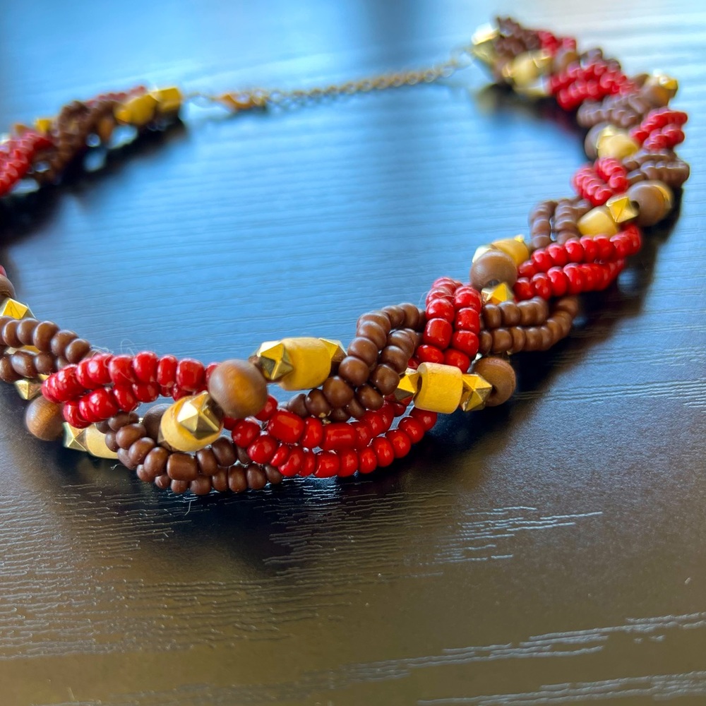 Vintage Boho Beaded Necklace